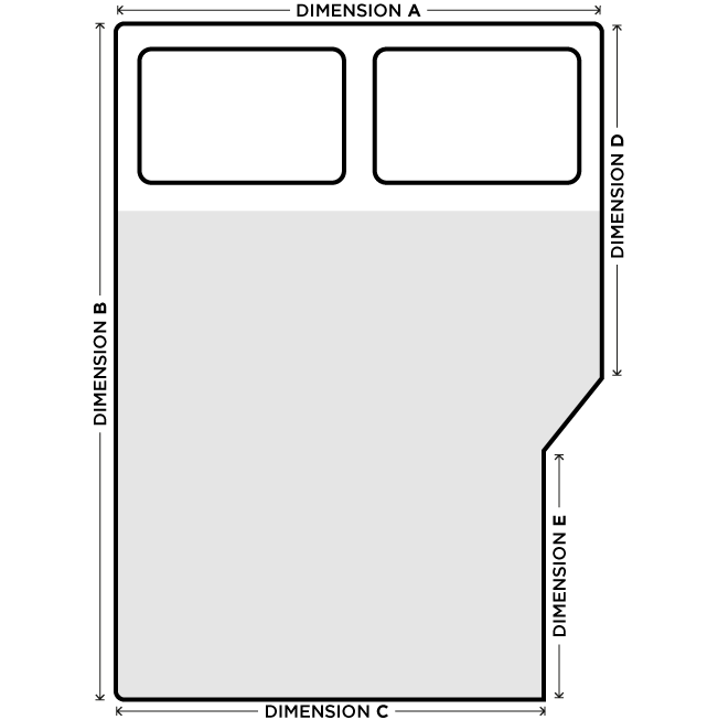 Angled Section Cut Custom Mattress