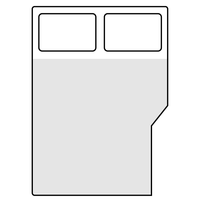 Angled Section Cut Custom Mattress