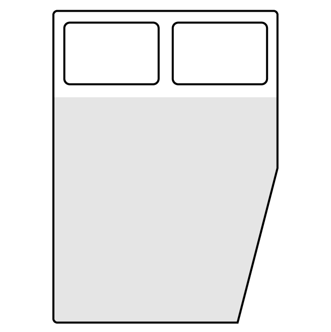 Diagonal Corner Cutoff Custom Mattress