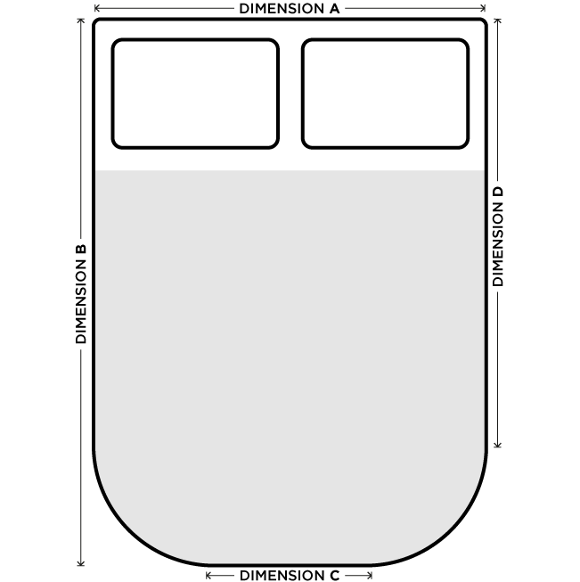 Two Rounded Corners Custom Mattress