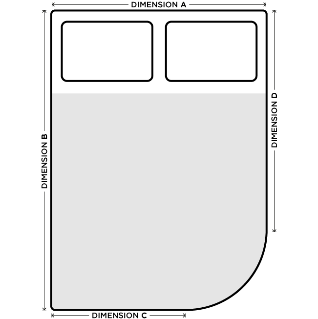 Rounded Corner Cut Off Custom Mattress