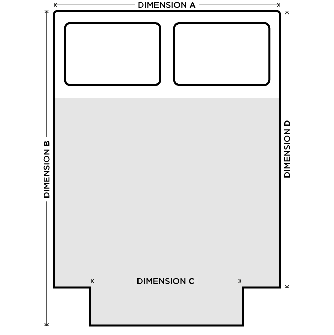 Two Rectangle Cuts Custom Mattress