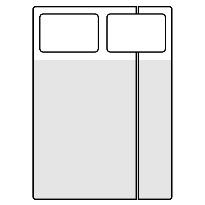 Rectangle Split Mattress Toppers